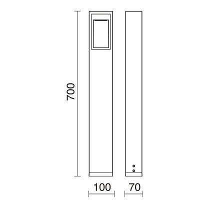 Cristher Dain LED sloupkové svítidlo černé