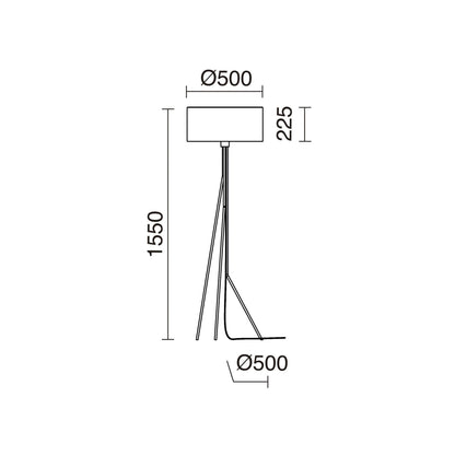 Exo Diagonal F E27 stojací svítidlo bílé