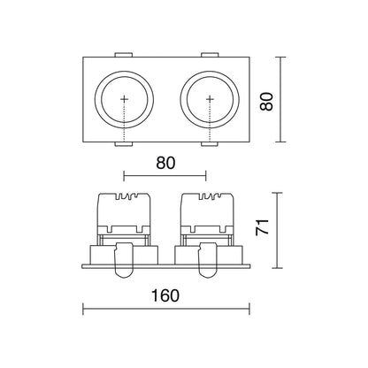 Indeluz Kore LED zápustné svítidlo
