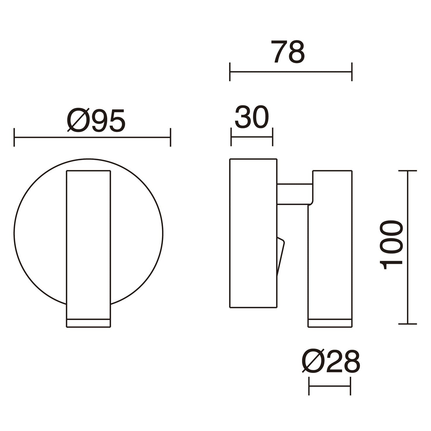 Exo Minimal LED nástěnné svítidlo černé