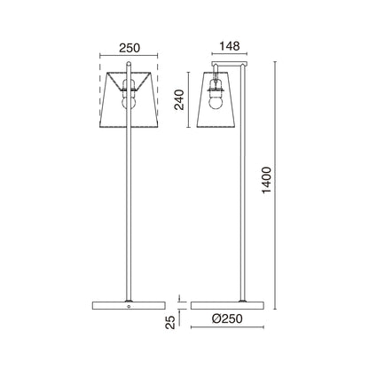 Exo Nemo F E27 stojací svítidlo béžové
