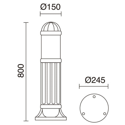 Dopo Sauro E27 sloupkové svítidlo černé