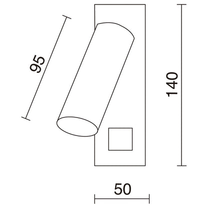 Exo Toscana LED nástěnné svítidlo černé