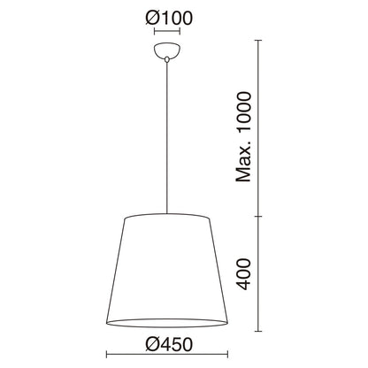 Exo Vimet E27 závěsné svítidlo hnědé