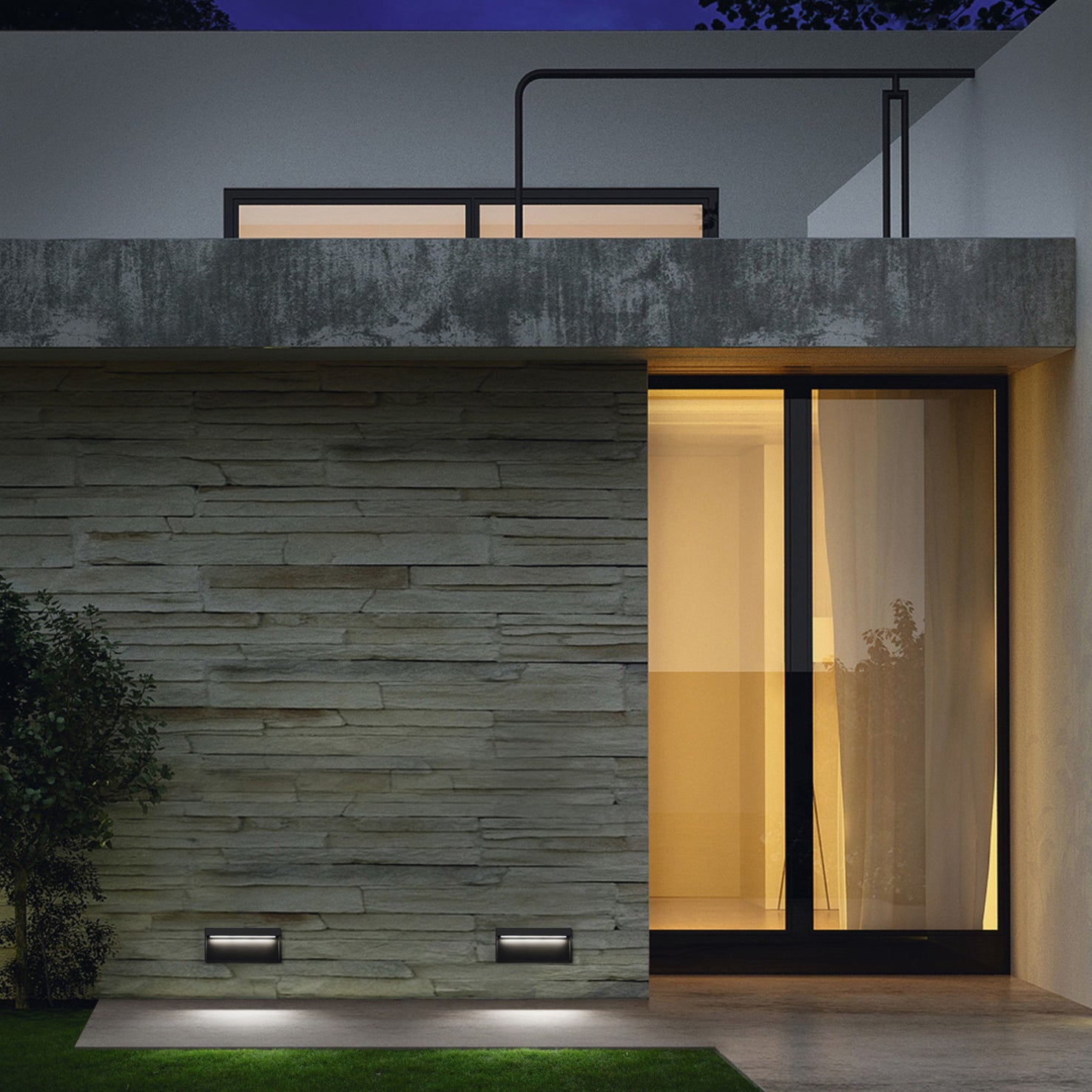 Dopo Abar LED přisazené svítidlo antracitové