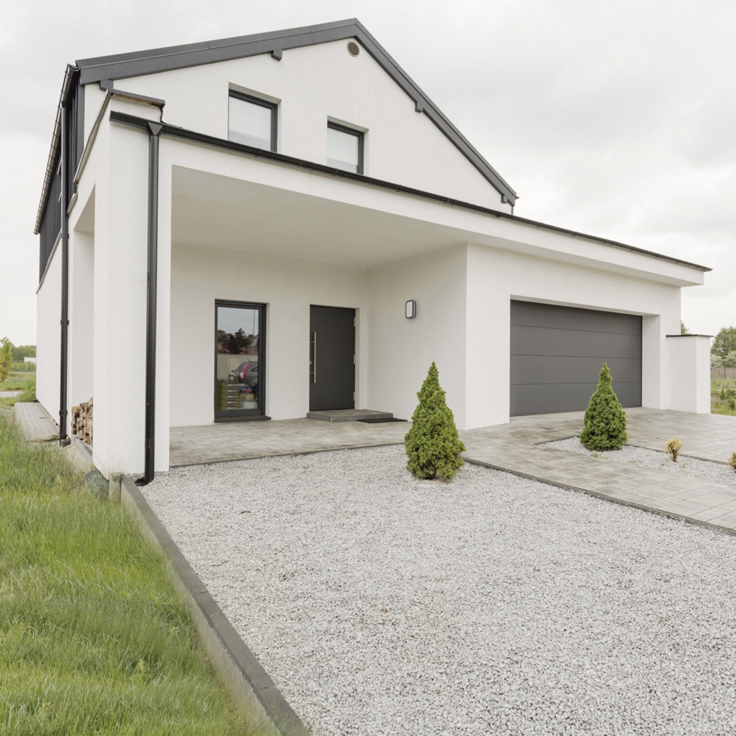 Dopo Kira square E27 přisazené svítidlo šedé