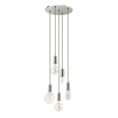 Exo Atu style E27 závěsné svítidlo chromové